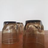 Set of 6 black glasses