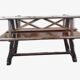 Large table and 2 benches brutalist design Olavi Hänninen
