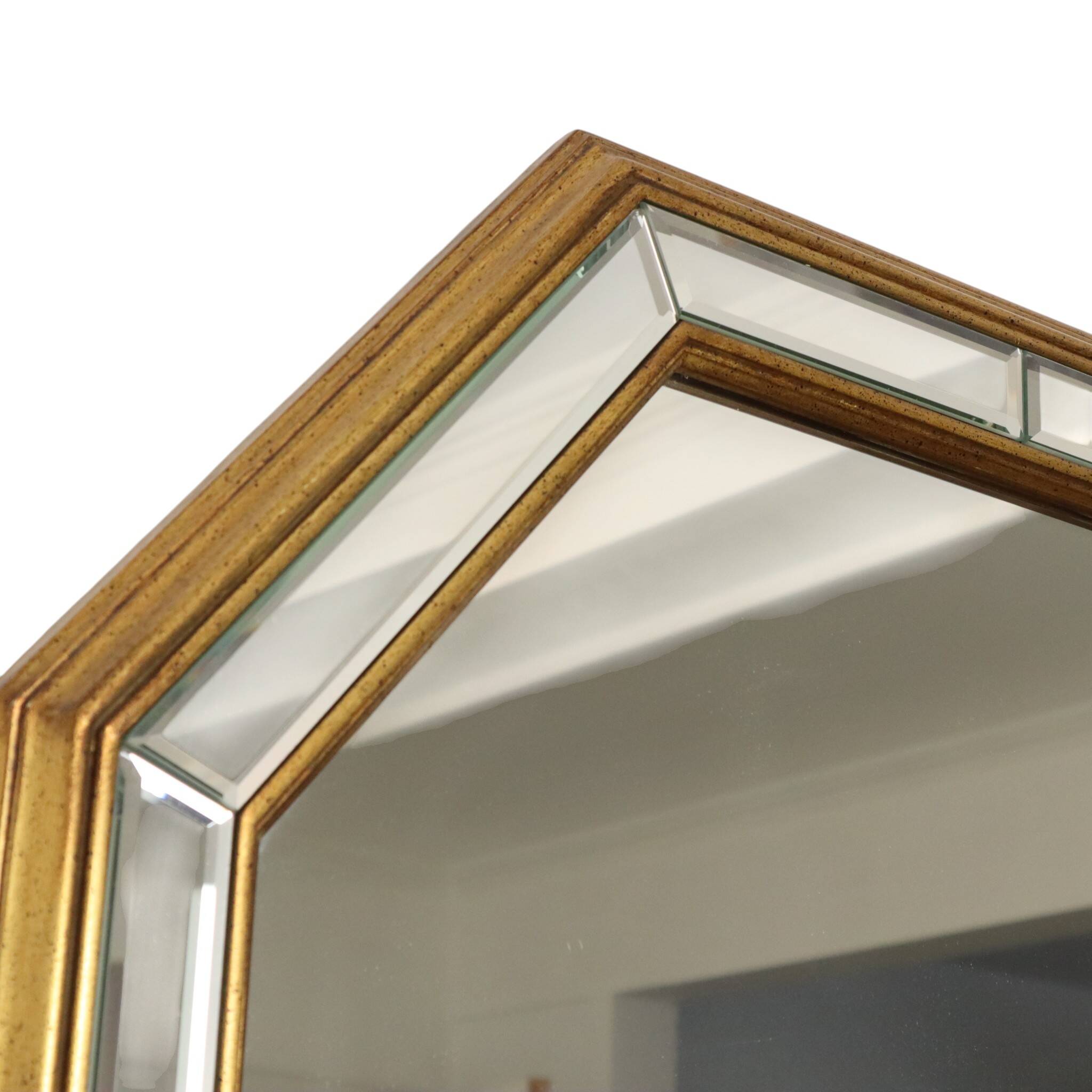 Grand miroir octogonal Deknudt, style Hollywood Regency
