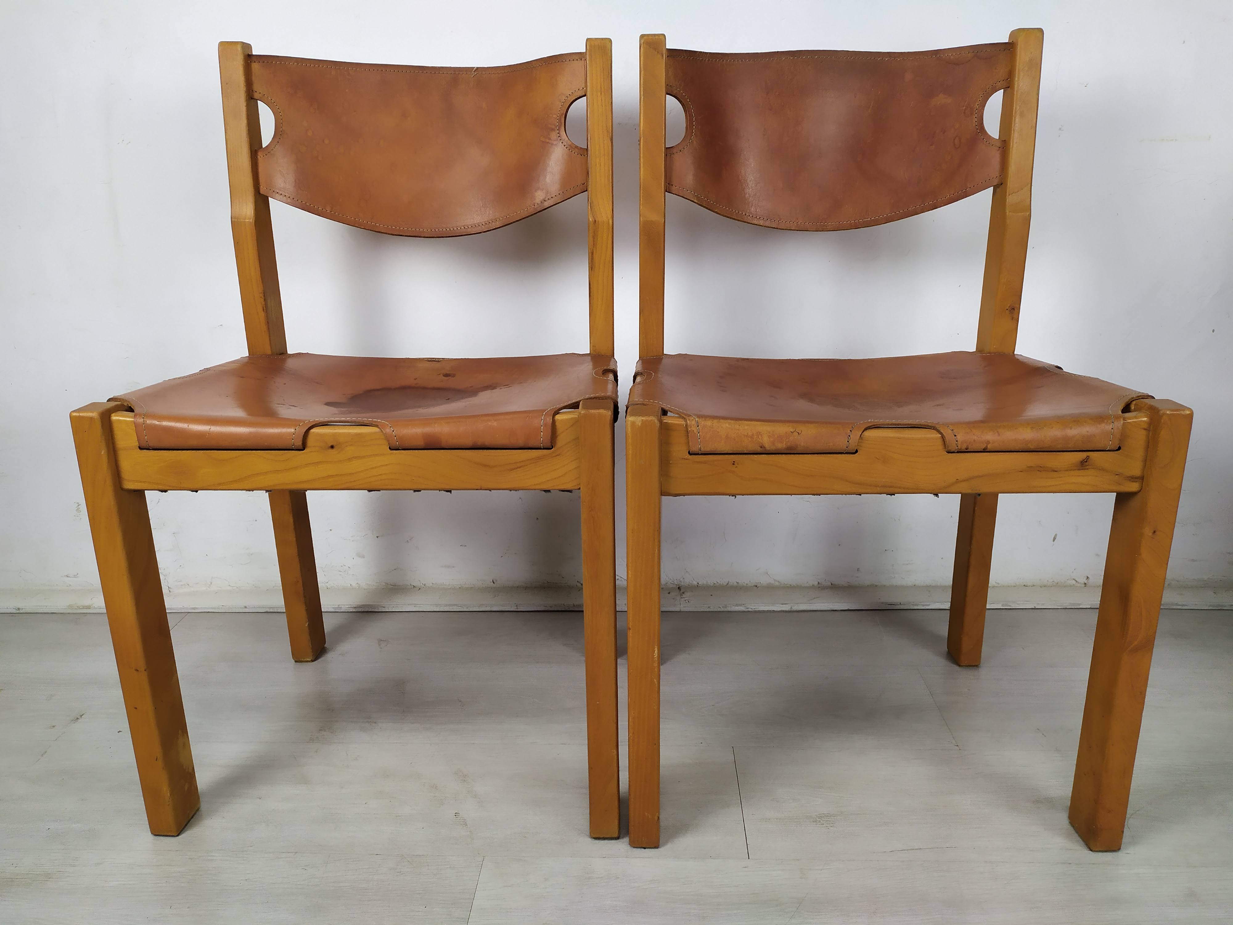 Regain homemade leather chairs