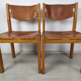 Chaises en cuir maison Regain