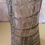Carafe aiguière en verre ambré