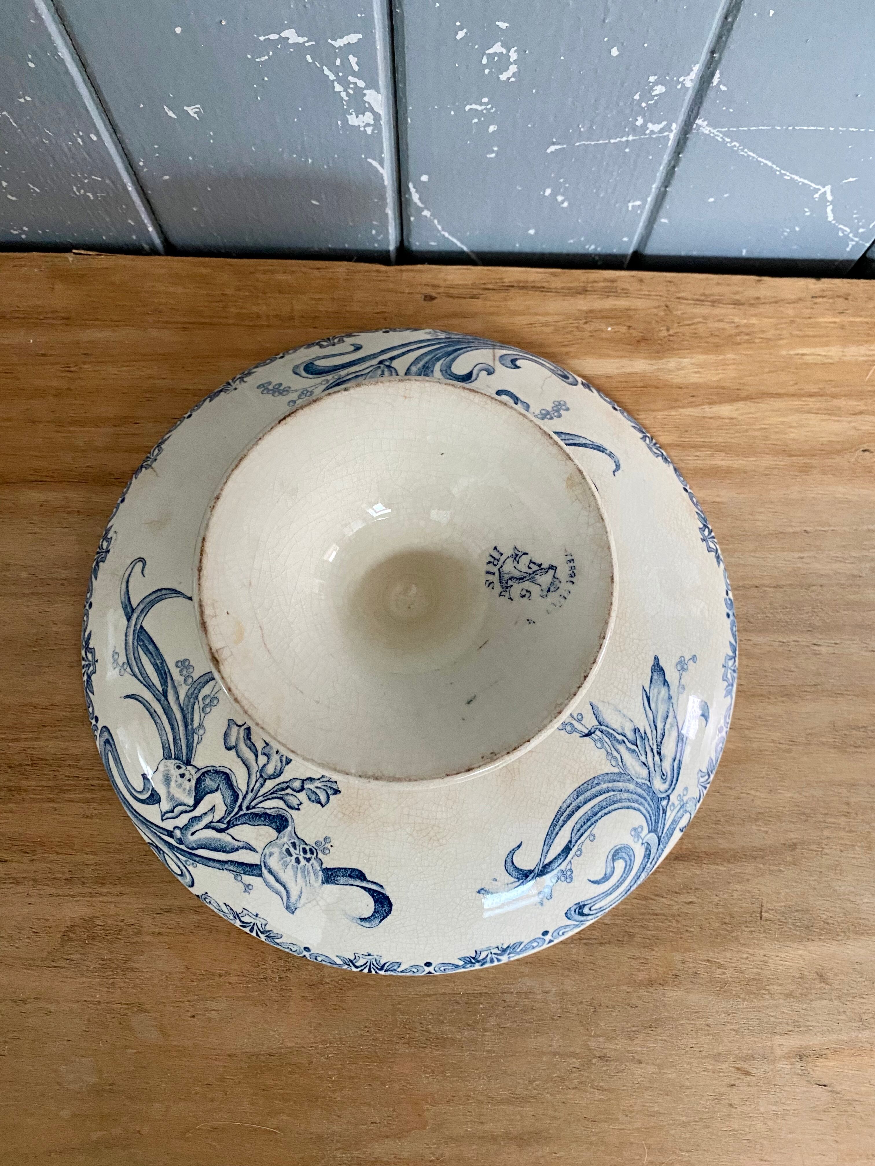 Compotier iron earth earthenware clairefontaine LG model Iris