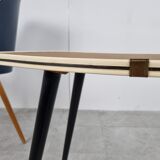 Pair of Vintage armchairs with table, 1960's Belgium