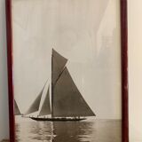 Lot of 3 photographs theme fishing ocean sails