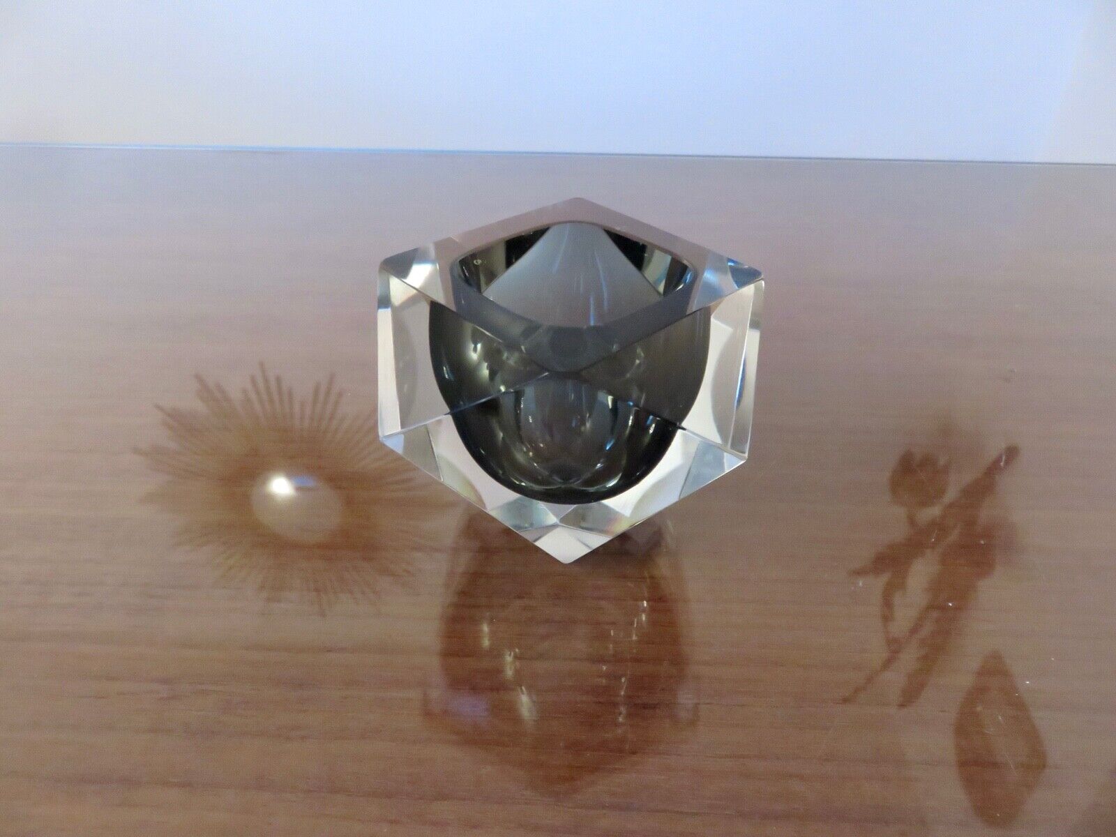 Cendrier et briquet de table en verre de Murano 1970