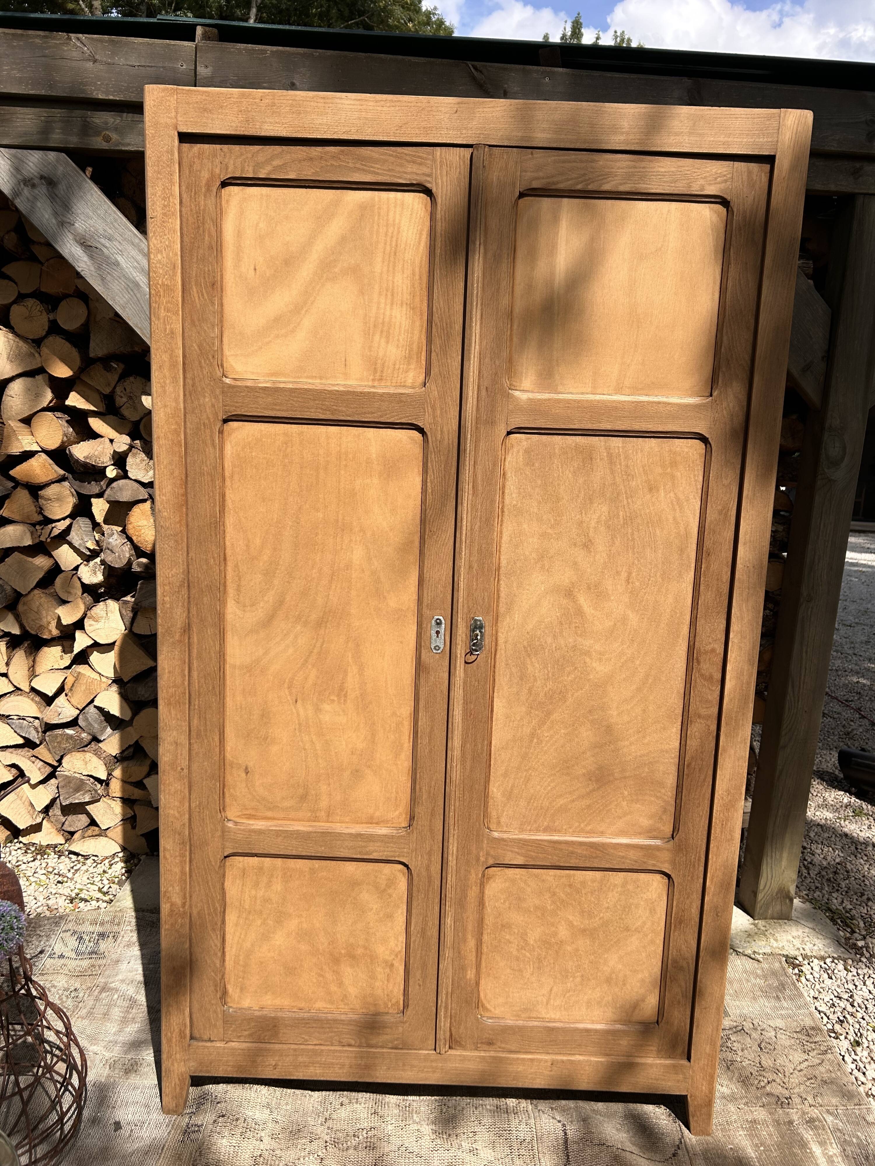 Parisian-style wardrobe, renovated wood