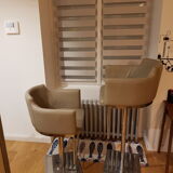 Lot de 2 chaises bistrot en cuir marque Ozzio design S540 Gerry