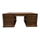 Large Classic English Oak Desk Partnerdesk
