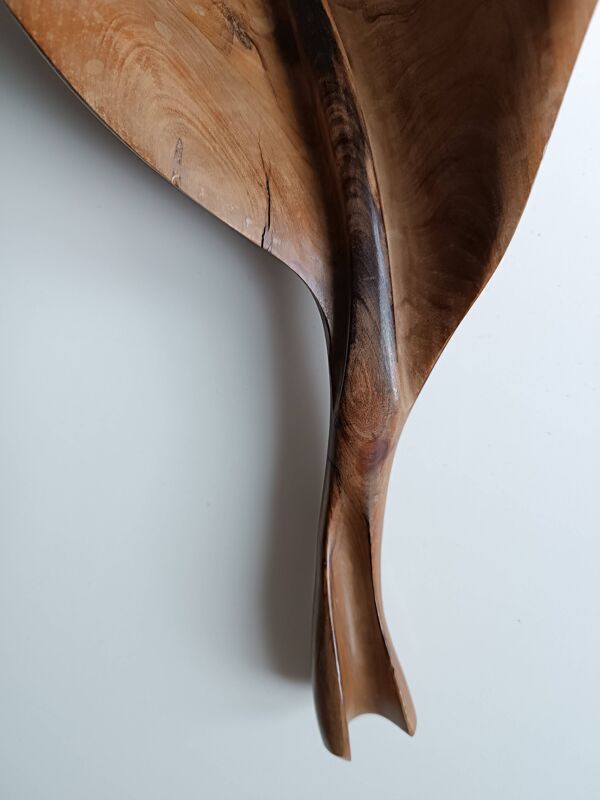 Coupe à fruits Falcon en bois d'olivier Espagne 1960