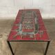 Table basse en ceramique et métal 1960 dans le goût de Roger Capron