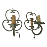 Pair of wrought iron sconces