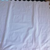 Old monogrammed scalloped pillowcase