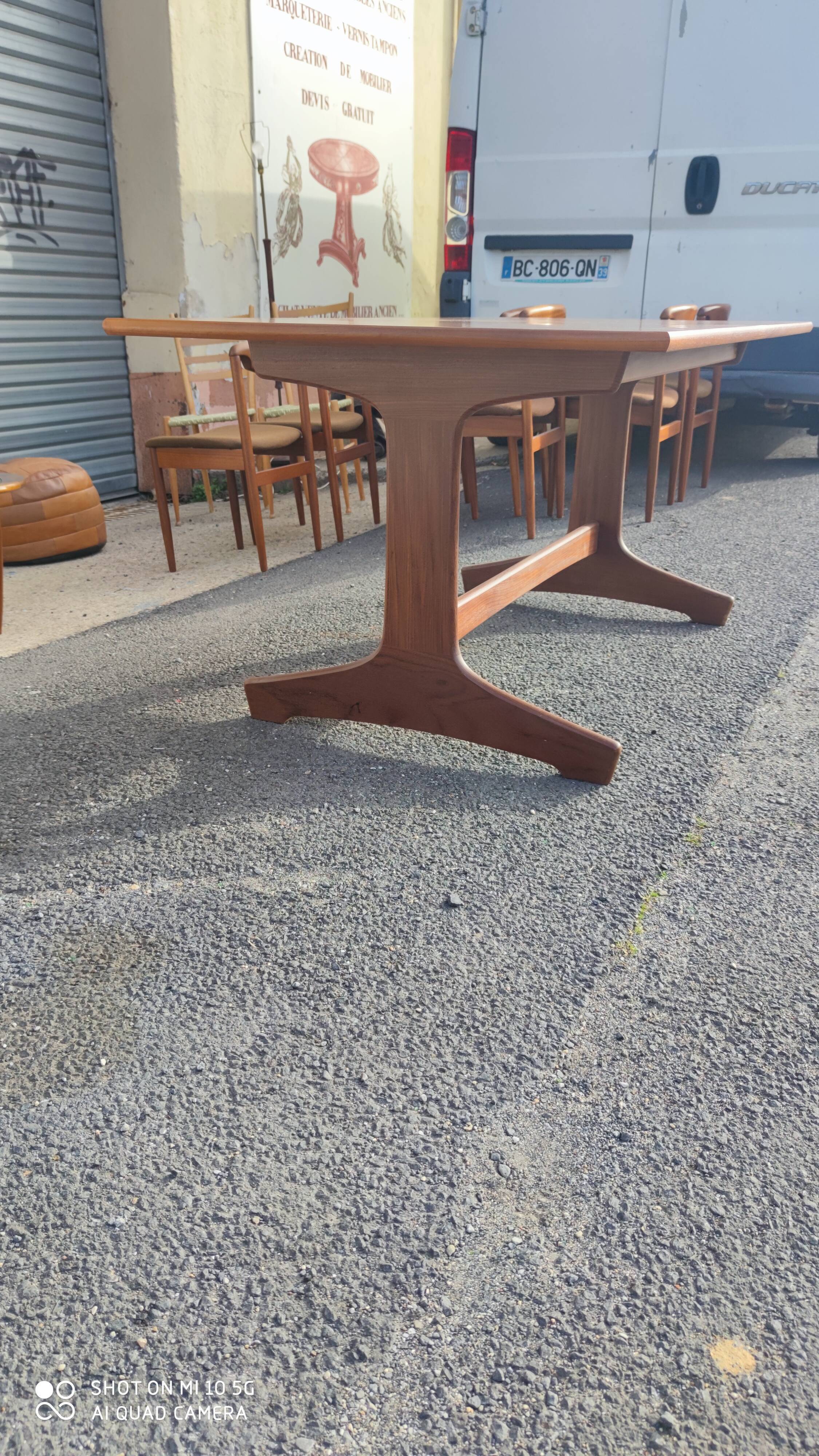 Teak extendable center table, circa 1960