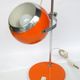 Eyeball floor lamp orange metal has ask ball space age of the 1970s