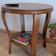 Art deco style solid wood double top side table