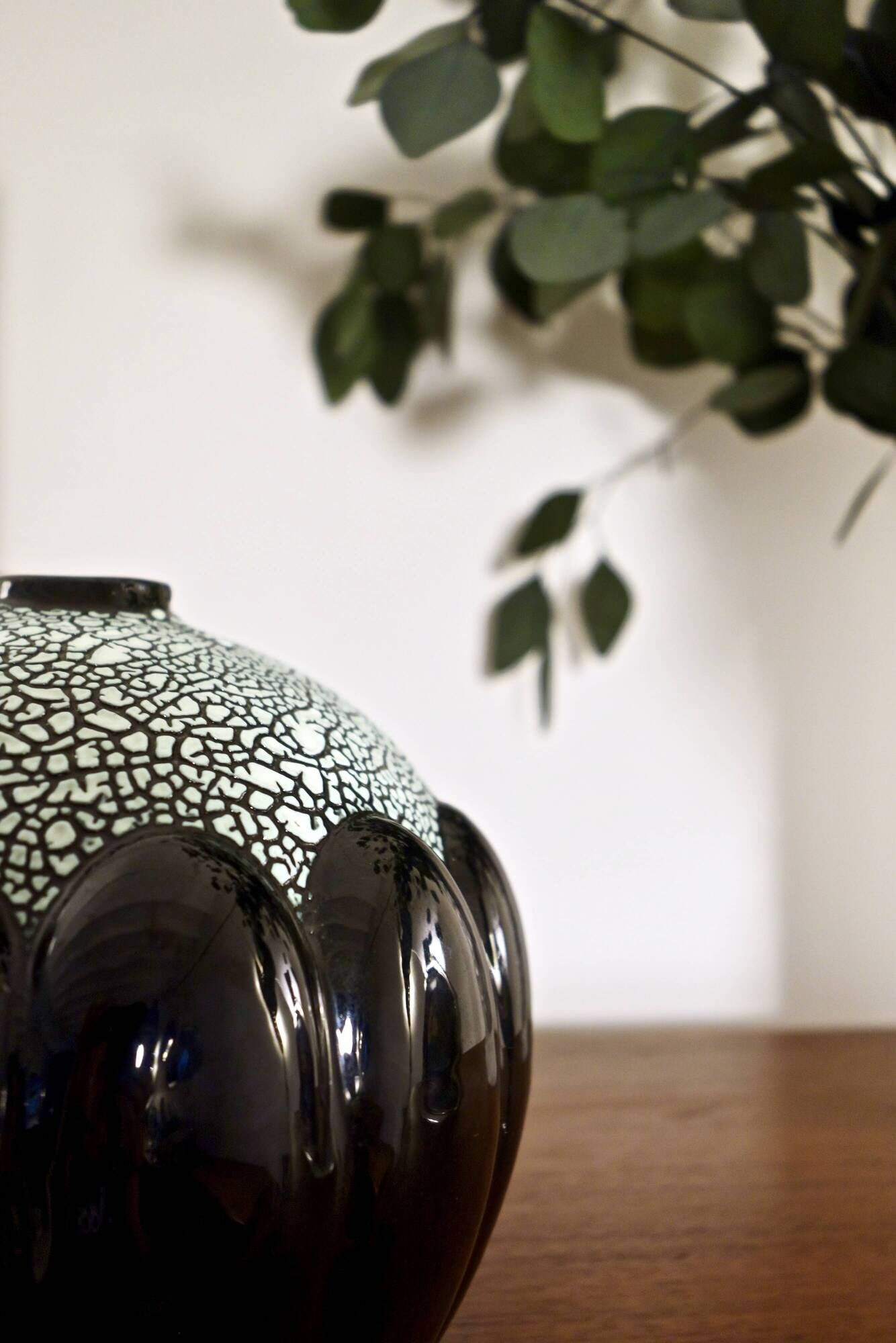 Art Deco Ball Vase by Saint Clément, France 1930's