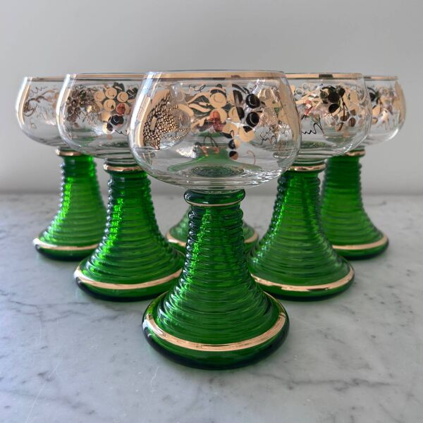 Service de 6 verres alsaciens