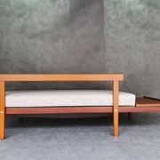 Daybed Teak and beige fabric by Ingmar Relling, Vintage Scandinavian 1960s