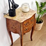 Chest of drawers marquetry Louis XVI style signed Marquant