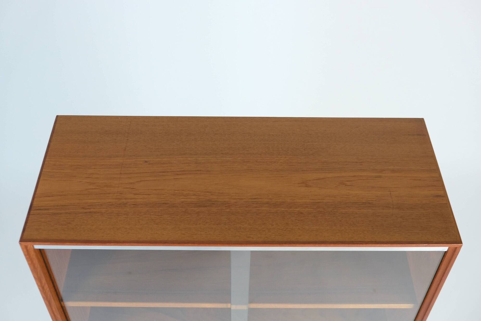 Mid-Century Teak Vitrine Regal Highboard Schrank 60er 70s Vintage