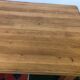 Solid oak table with extension cords