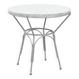 Round granite and metal coffee table 1960 Germany