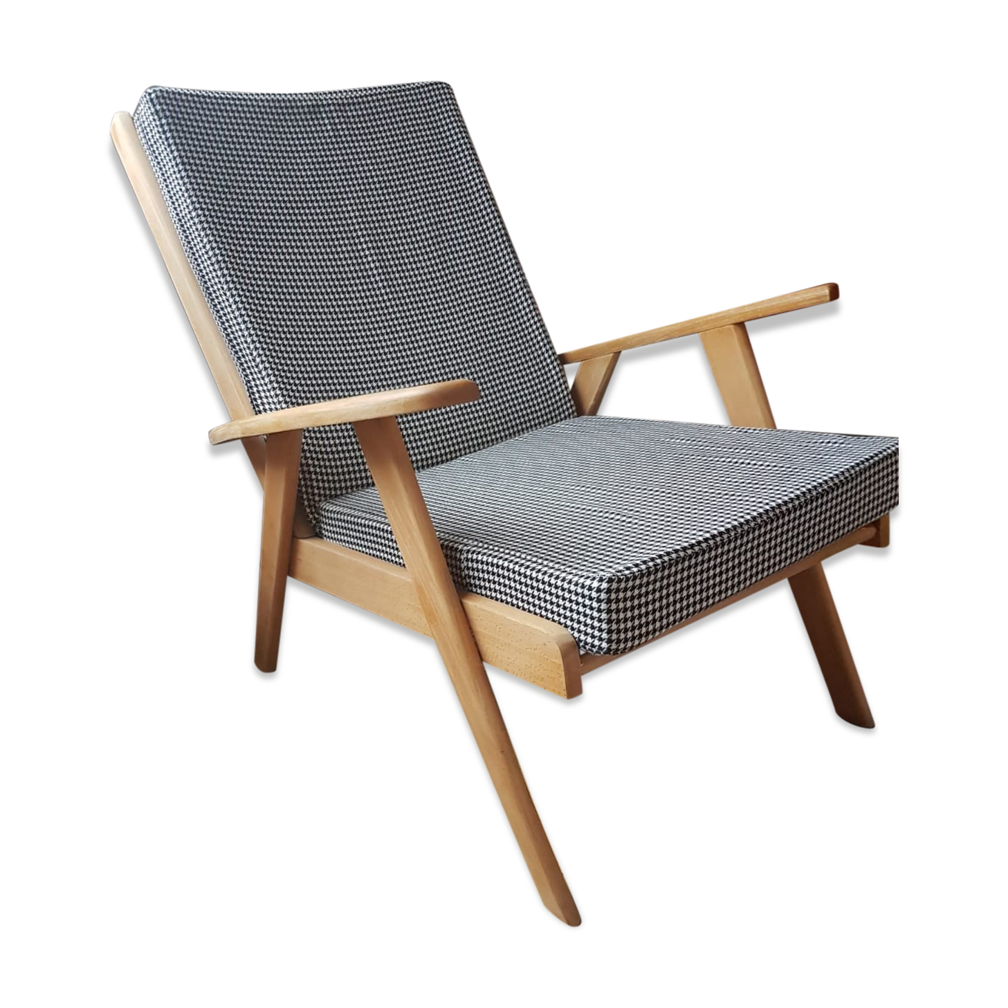 Vintage feet compass armchair