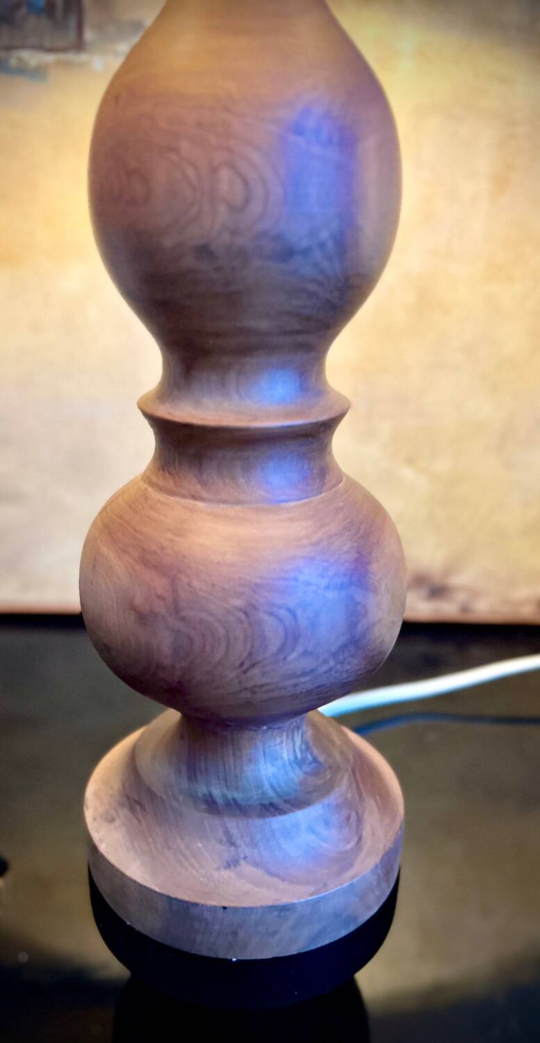 Vintage / bohemian chic wooden lamp