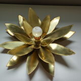 Vintage lotus flower wall lamp