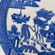 Large blue and white English plate – Chinoiserie decoration – Churchill Home