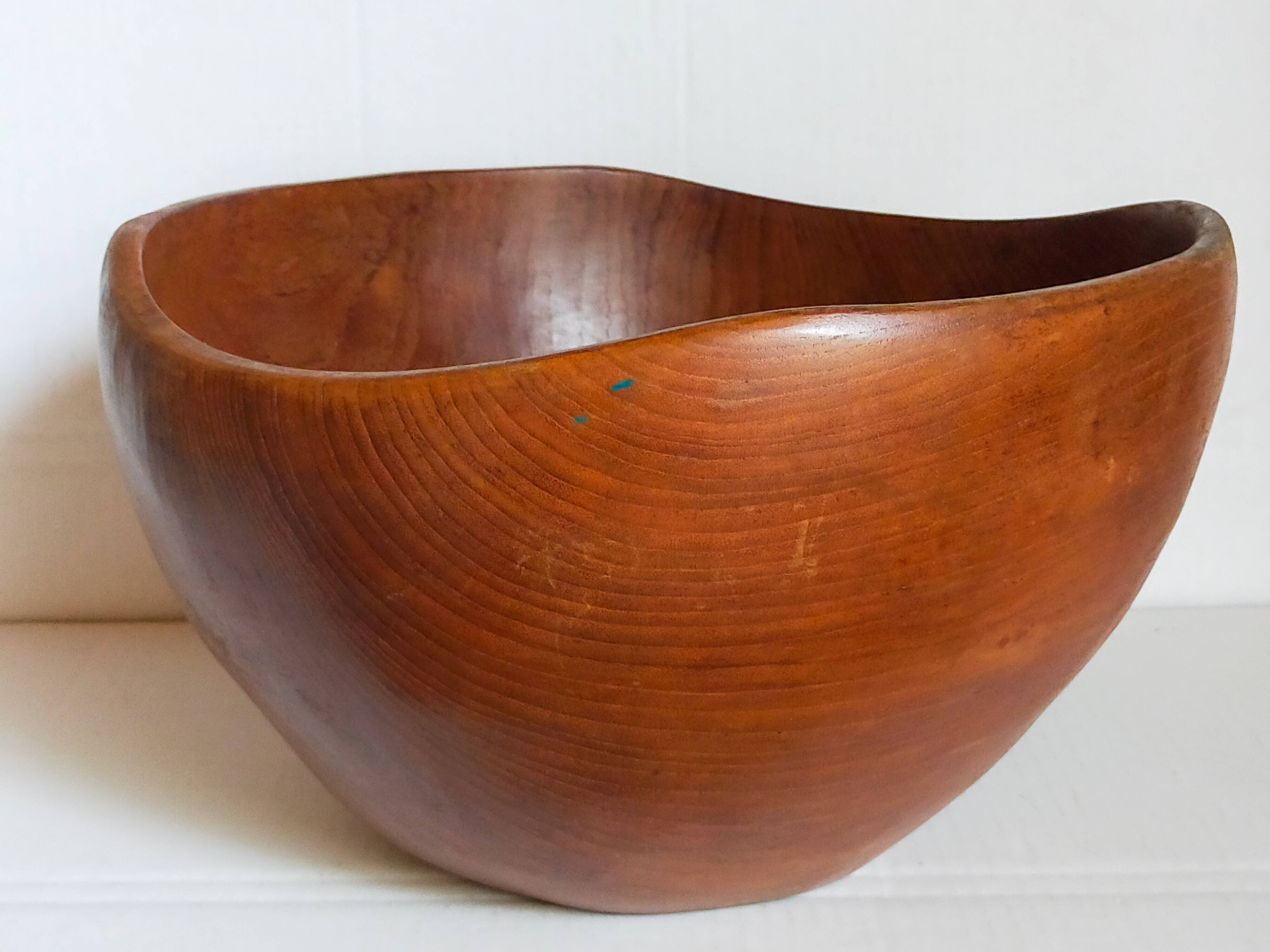 Solid wood cut bowl XXL freeform