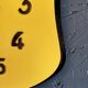 Vintage formica clock silent wall pendulum 60s "Yellow"