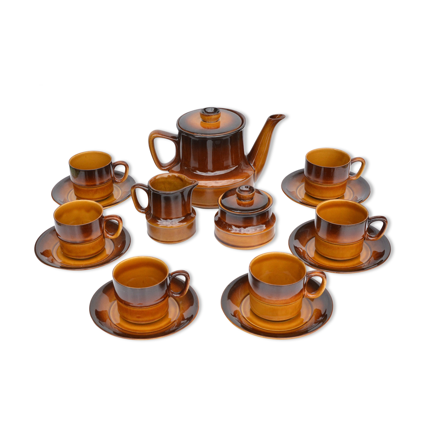 Porcelite coffee service ANIA designed by K. Kowalski, Zakłady Porcelitu Stolowego "Tułowice", Polan