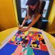 Art poster, signed and numbered by the artist, Couleurs et Fête