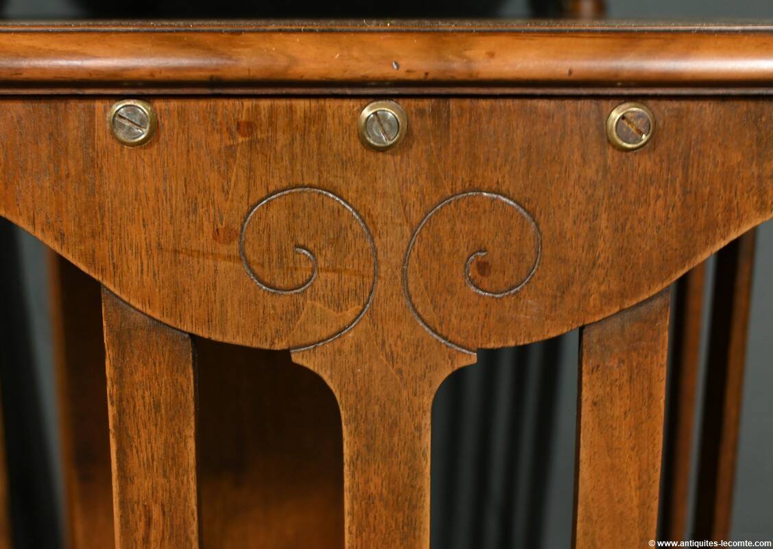 Revolving Walnut Bookcase, stamped G.Lancelin – 1900