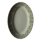 Plat ovale vert Mimosas Saint Amand