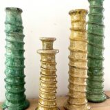 Green terracotta candle holder 60 cm