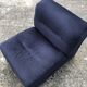 Driver / armchair and ottoman, in midnight blue velvet, 1970/1980