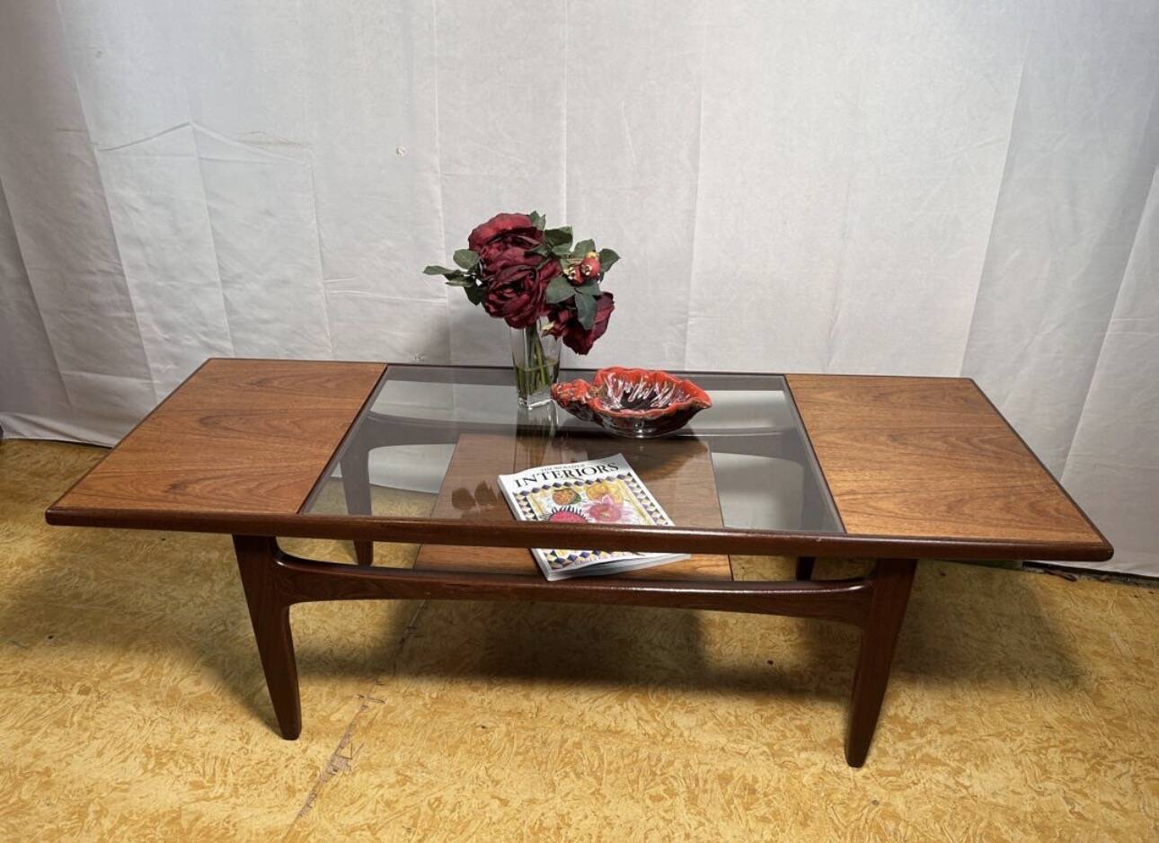 Mid century retro vintage teak coftee table by GPlan "Mad Man" 1960 Mi