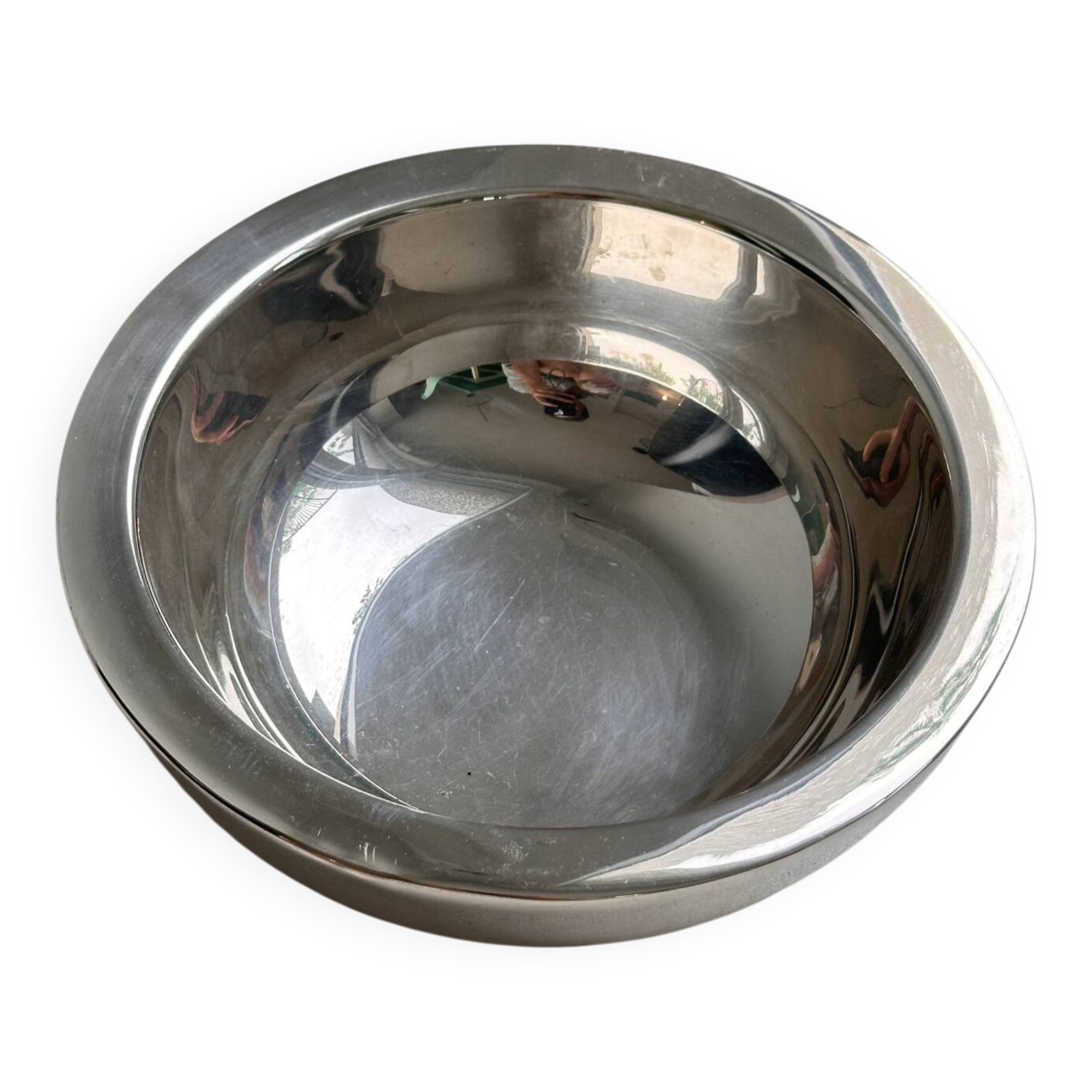 Large antique silver-plated bowl – vintage centrepiece