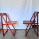Pair of folding chairs, 60s
