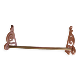 Pink cast iron towel rail Art Deco 30s 40s