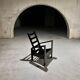 Black Lacquered Oak Modernist Armchair, 1960