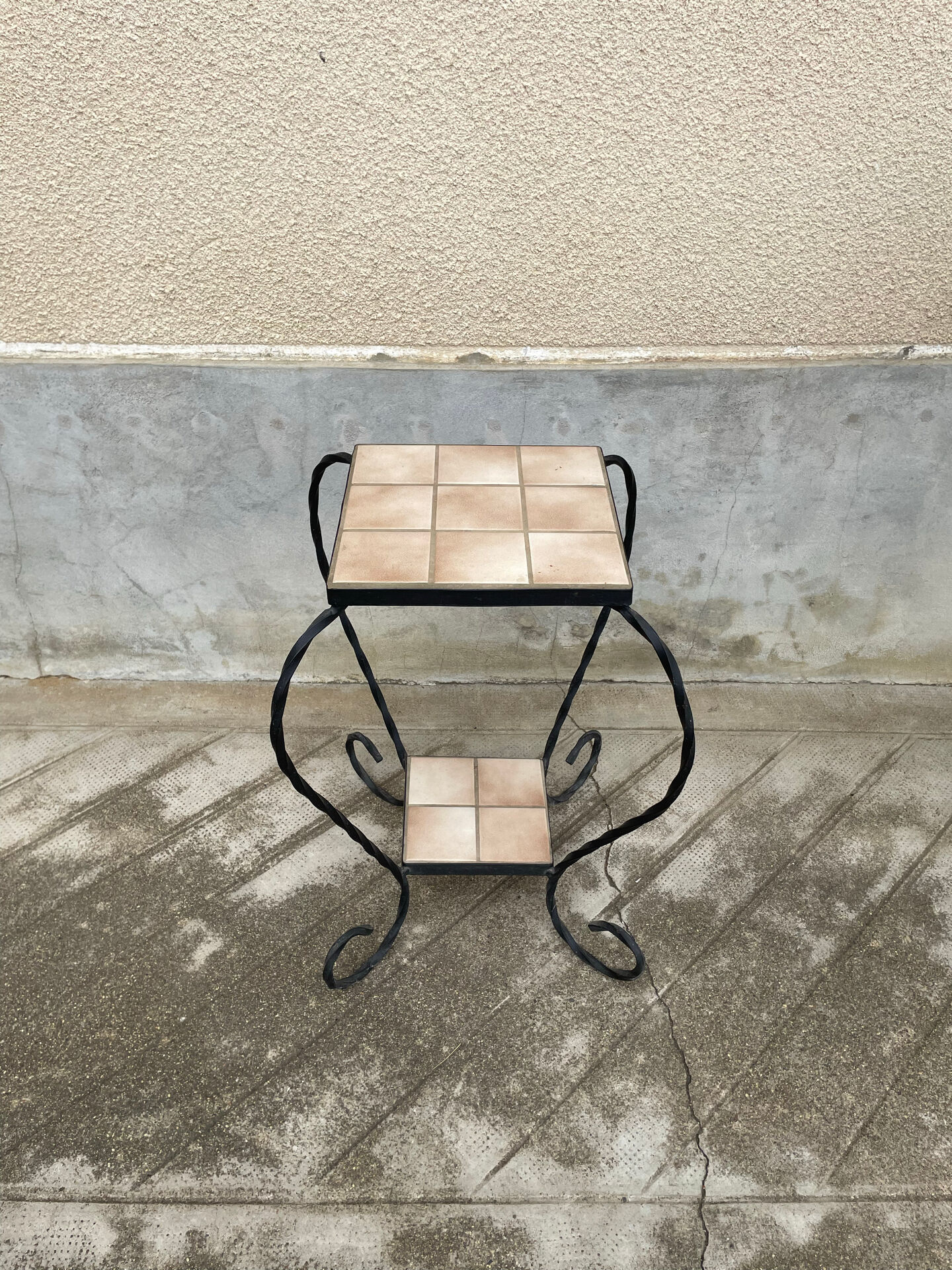 Wrought iron side table