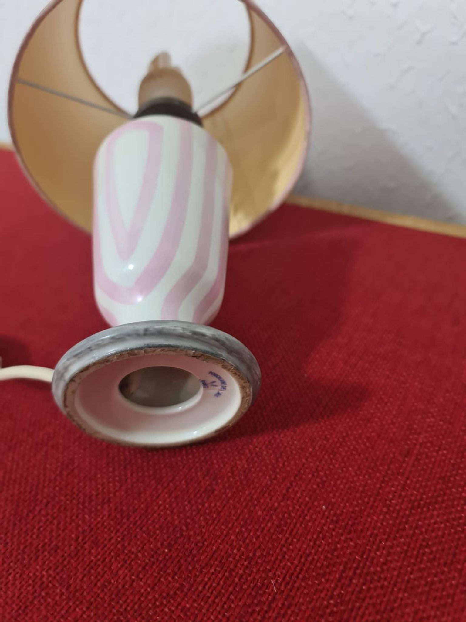 Lampe de table vintage en porcelaine de Paris