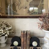 pair of marble and onyx Art Deco bookends