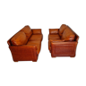 Pair of leather sofas roche bobois 70/80