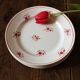 Lot 5 plates Plates Red Flowers Moulin des Loups Richard