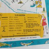 Affiche touristique Big Bear Lake (Californie) 1947